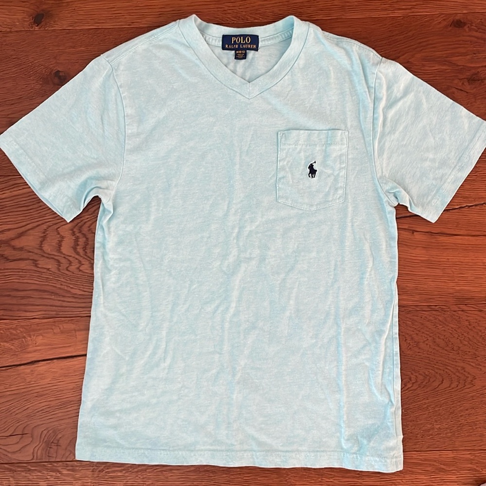 Polo Ralph Lauren youth M 10/12 V neck pocket tee
